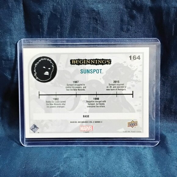 5/$20 Mint 2023 UD Sunspot Marvel Beginnings Vol. 2 Series 2 Card 164!! - Picture 2 of 2